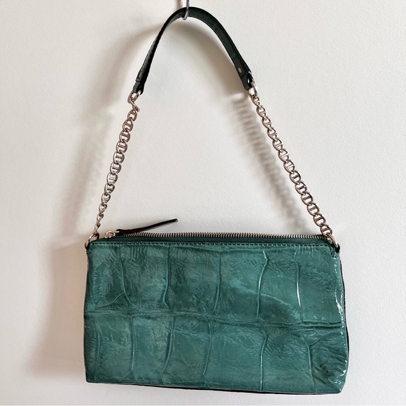 BNWOT KATE SPADE PATENT LEATHER “CROCODILE” EMBOSSED SHOULDER BAG - Picture 4 of 11